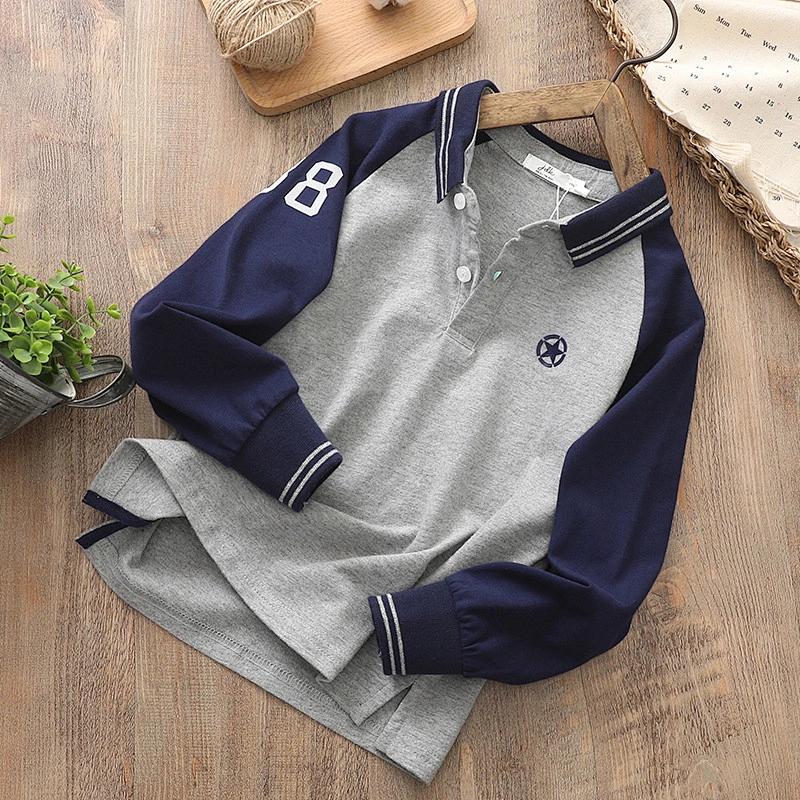 Boys Sports Long Sleeve polo Shirt