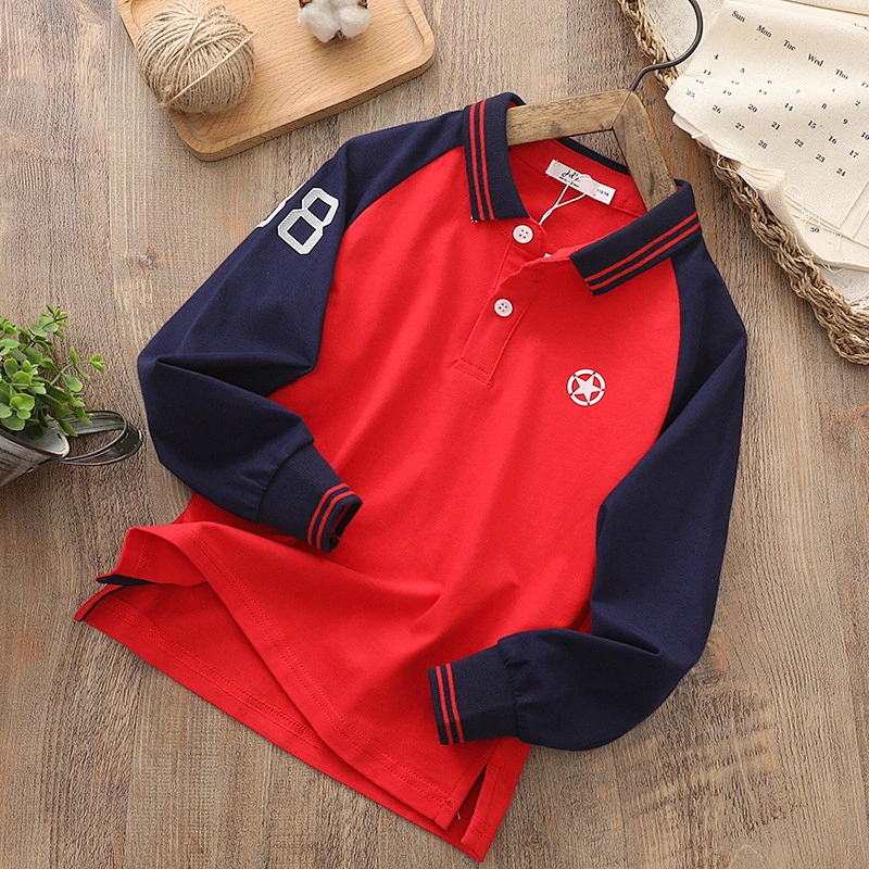 Boys Sports Long Sleeve polo Shirt