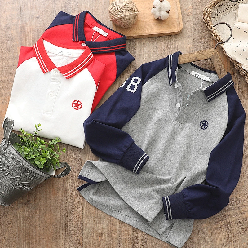 Boys Sports Long Sleeve polo Shirt