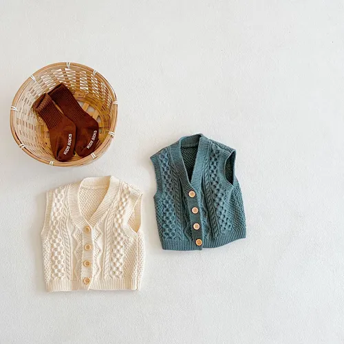 Baby autumn new knitted vest jacket