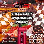 Werti GTR, 10000 Puffs, Vape Juice Pen, Adjustable Airflow, Long-lasting Battery, Type C, Nicotine, Flavors