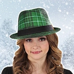 amscan St. Patrick's Day Plaid Fedora Hat