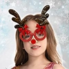 Christmas Antlers Glasses w/Bowtie
