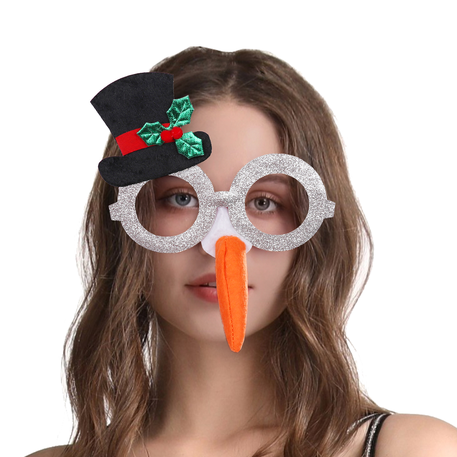 Christmas Snowman Plush Glasses Frame