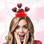 Adult love heart Sequins Headband