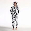 Adult Plush One Piece Cow Animal Cosplay Costume