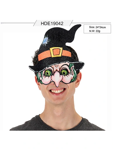 Crazy witch half face mask