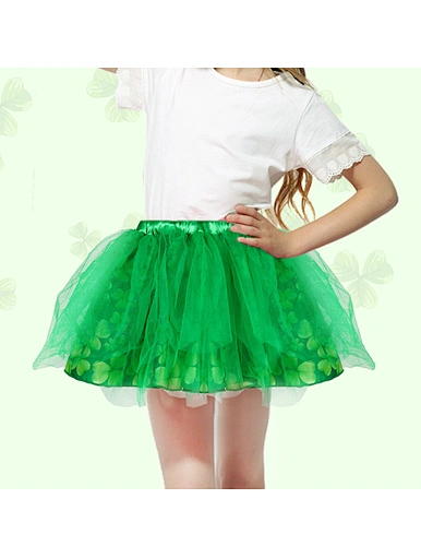 green tulle skirt
