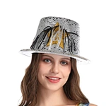 Happy New Year Glittered Tall Hat