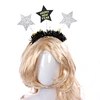 New Year Headband with Star Boppers and Silver Tone Tinsel