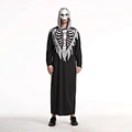 Men's Halloween Costume Adult Skeleton Robe Set