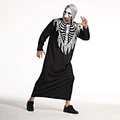 Men's Halloween Costume Adult Skeleton Robe Set