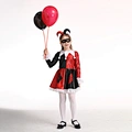 Clown Costume Kids Halloween Jester Dress