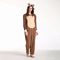 Women Fawn Deer Onesie Cozy Deer Costume for Adults