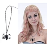 Faux Gemstone Spider Necklace