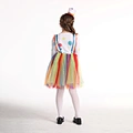 Girls Cute Circus Clown Costume Rainbow Dress Party