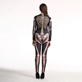 Women's Halloween Skull Skeleton Bodysuit Skinny Stretch Costume