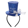 New Year Glite Blue Mini Top Hat