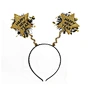 New Year Headband with Star Boppers and Silver Tone Tinsel