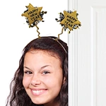 New Year Headband with Star Boppers and Silver Tone Tinsel