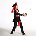 Kids Pirate Captain Costume Jacket Pants Hat Full Suit