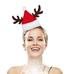 anta Hat with Reindeer Antlers