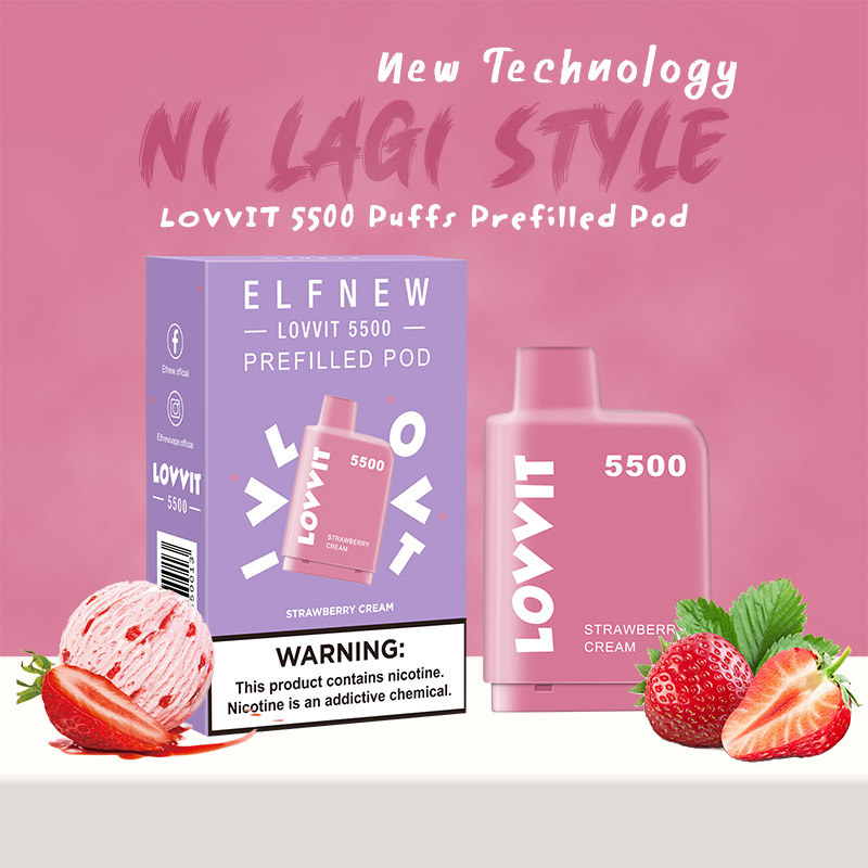 Zbood Elfnew lovvit 5500 puff disposable vape-Strawberries cream