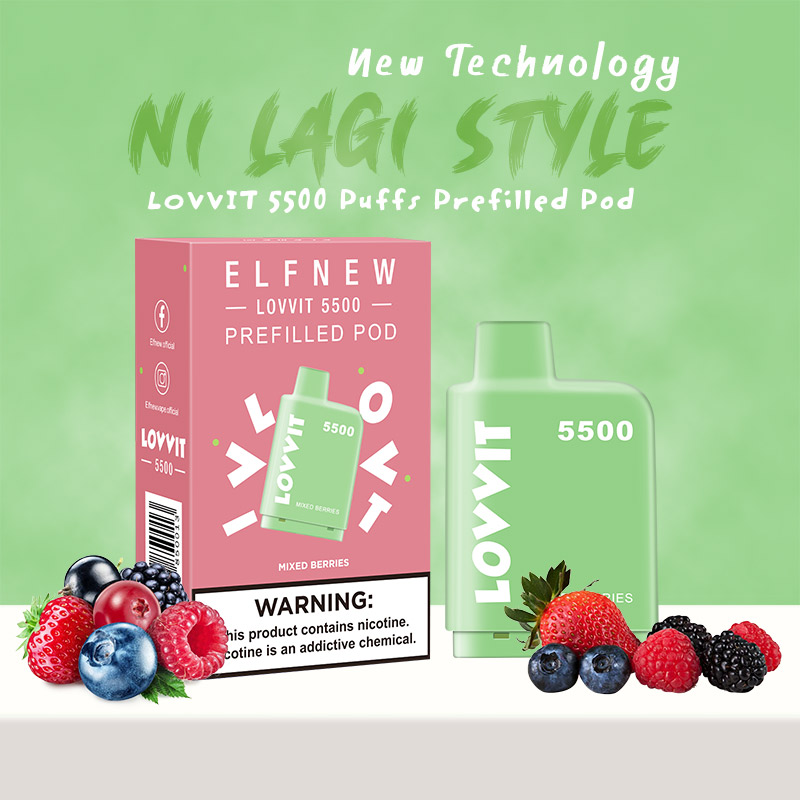 Zbood Elfnew lovvit 5500 puff disposable vape-Mixed berries