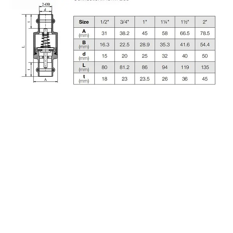 Spring Check Valve Press Ends