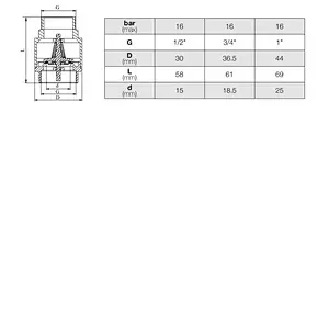 Spring Check Valve Plastic Disc FxM