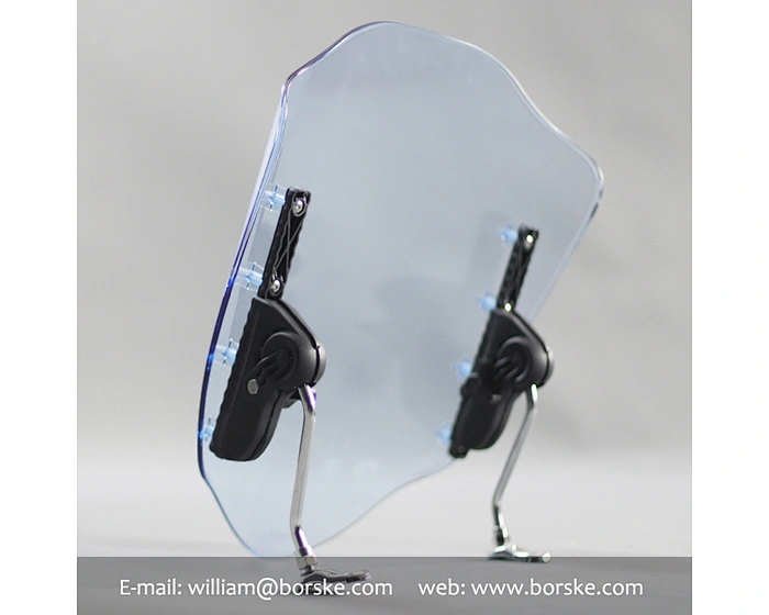 blue PMMA motorcycle windshield
