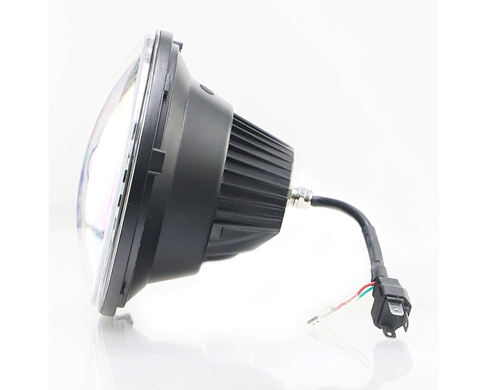 Round motorcycle LED headlight