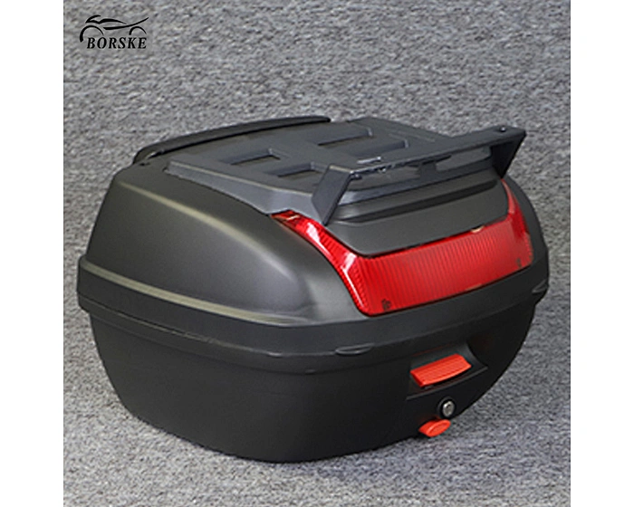 Borske Scooter Parts Factory Universal Tail Box Motorcycle Top Boxes Trunk Carrier Box with Backrest