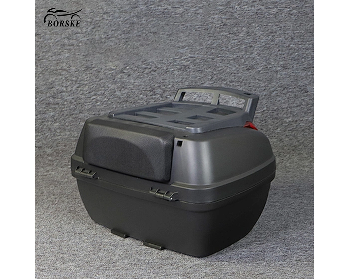 Borske Scooter Parts Factory Universal Tail Box Motorcycle Top Boxes Trunk Carrier Box with Backrest