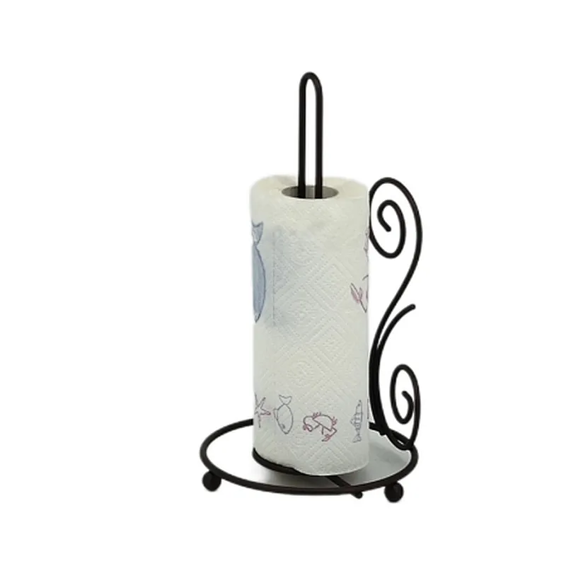 Kitchen Roll Holder, Paper Towel Holder, Paper Stand 2022, Steel Wire, Flower shape, White Black Grey, Any Color