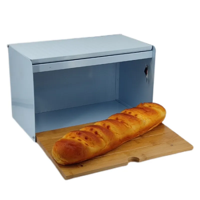 Rectangle Bread bin, Bamboo Cutting board, Powder Color Coated
