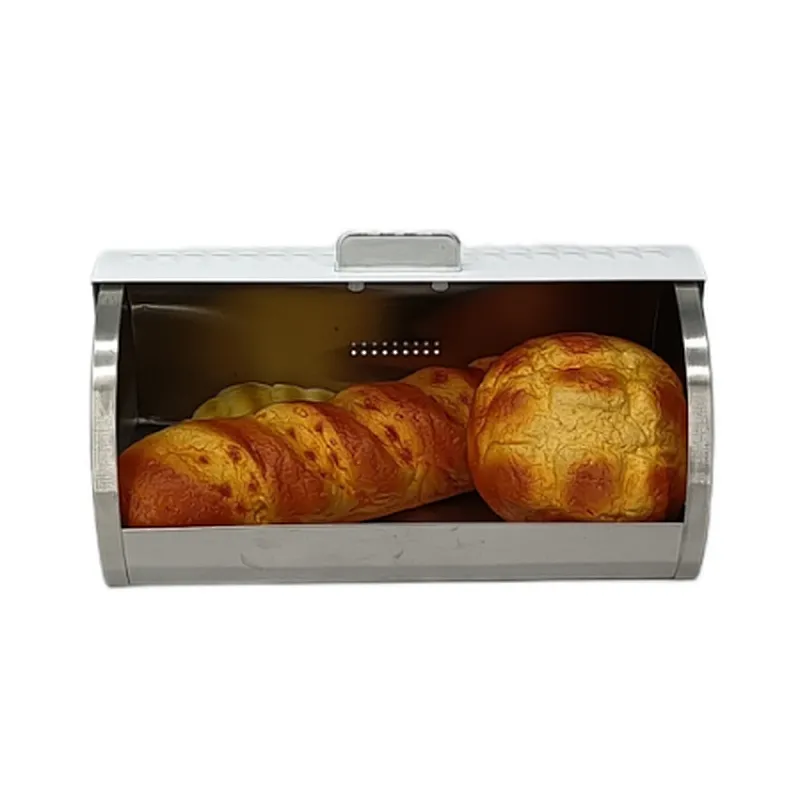 Roll top, European Style , Stainless Steel Bread Bin , Color Coated, Diamond Decor