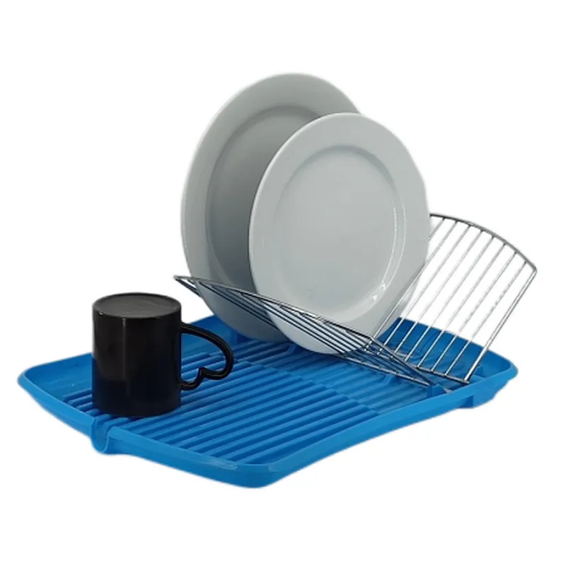 Dish Drainer Rack, Small Capacity Dish Drying Rack with Tray and Dish Drainer for Kitchen, Any Color Tray and Tool holder, Modern Design, 1 Layer, Simple Style