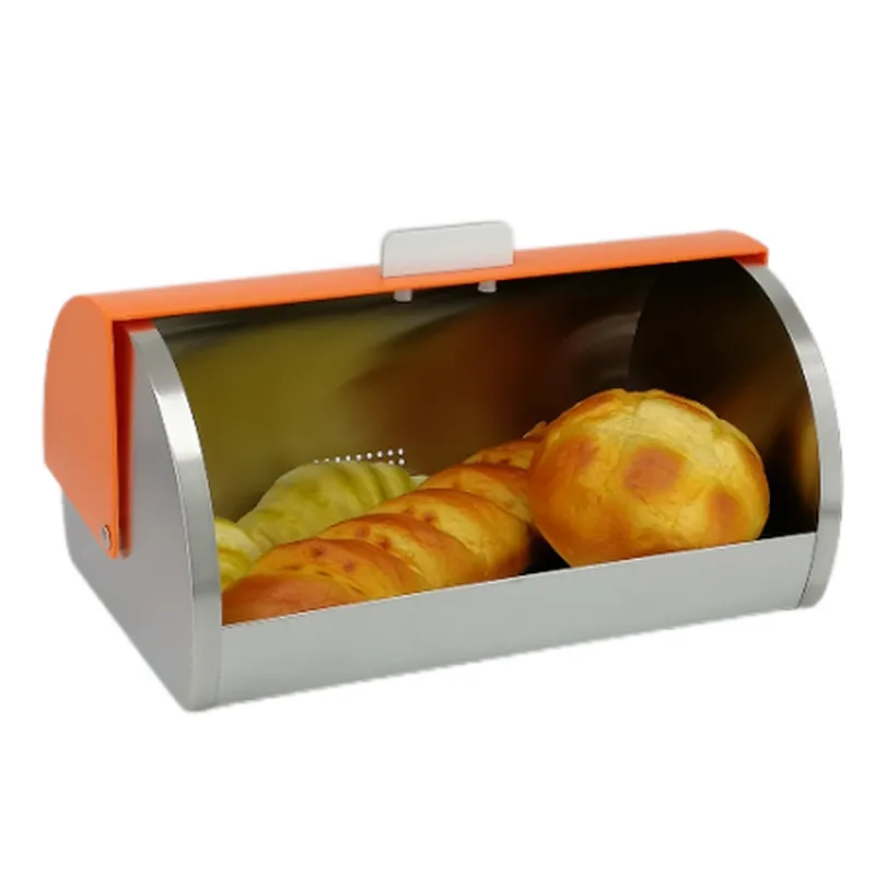 Roll top , Stainless Steel Classic Bread Bin , PS Lid Color