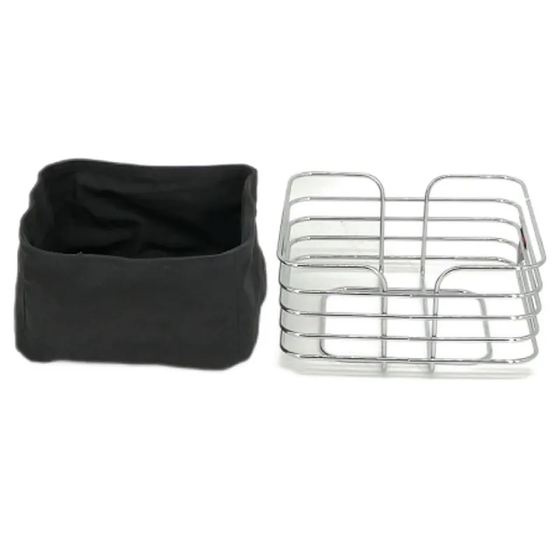 Metal with Fabric insert, Mondern Bread Basket , Stainless Steel