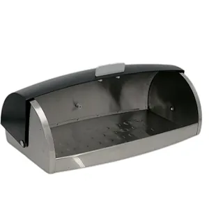 Barrel Shape American Style Customized Stainless Steel body Bread Bin , Color Coated, Diamond Decor