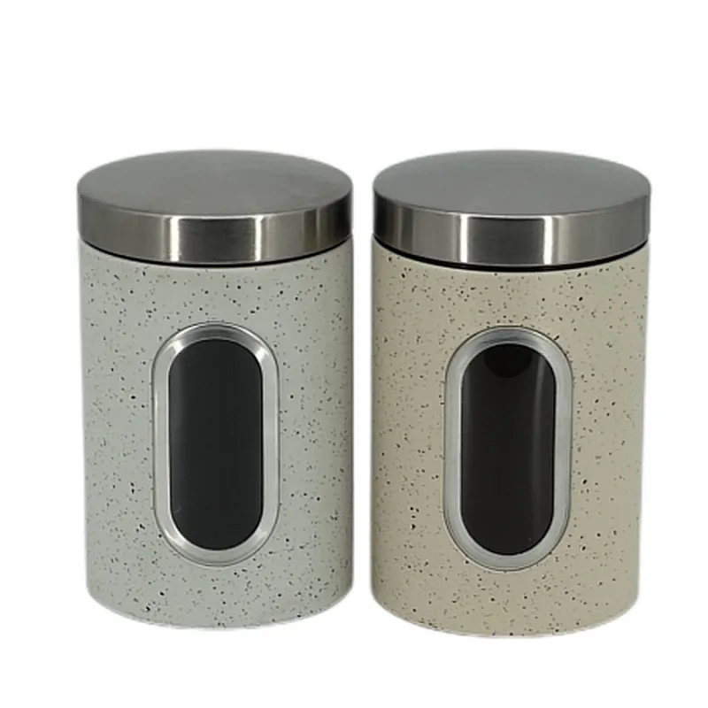 Kitchen Canisters , Airtight Metal Canister Set, Coffee, Sugar, Tea, Flour, Pasta Storage Containers, Kitchen Decor, Set of 3