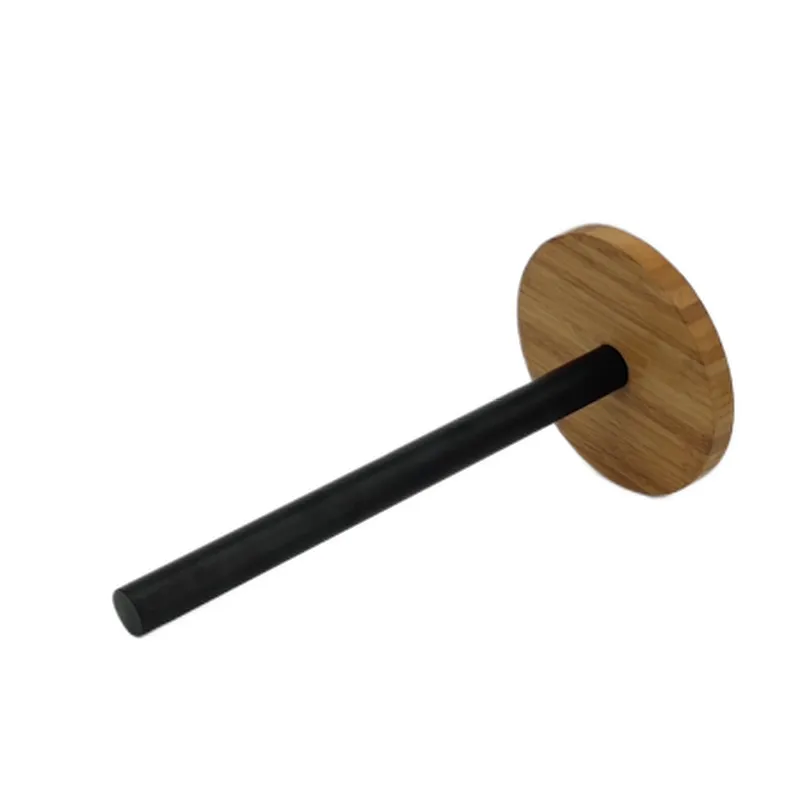 Kitchen Roll Holder, Paper Towel Holder, Paper Stand 2022, Carbon Steel, Circular,Bamboo base, White Black Grey, Any Color