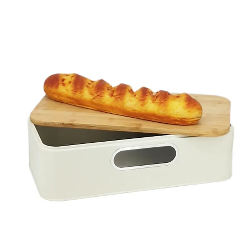 Bamboo Bread Box ,  Cutting Board,  Clear Window