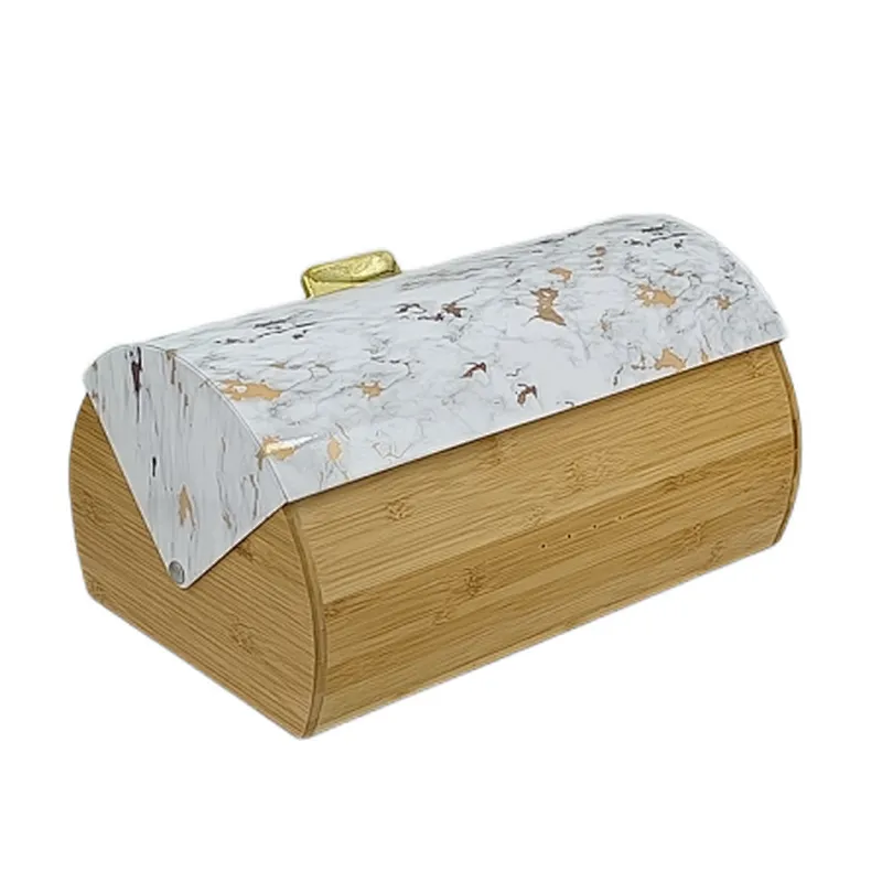 Bamboo Bread Box ,  Transfer Printing Lid, Decoration Lid