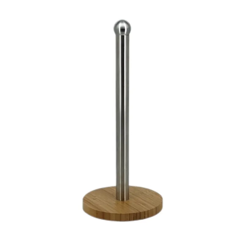 Kitchen Roll Holder, Paper Towel Holder, Paper Stand 2022, Stainless Steel, Bamboo, Circular