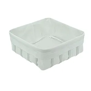 Metal with Fabric insert Mondern Bread Basket Stainless Steel  
Size: 22X22X9CM