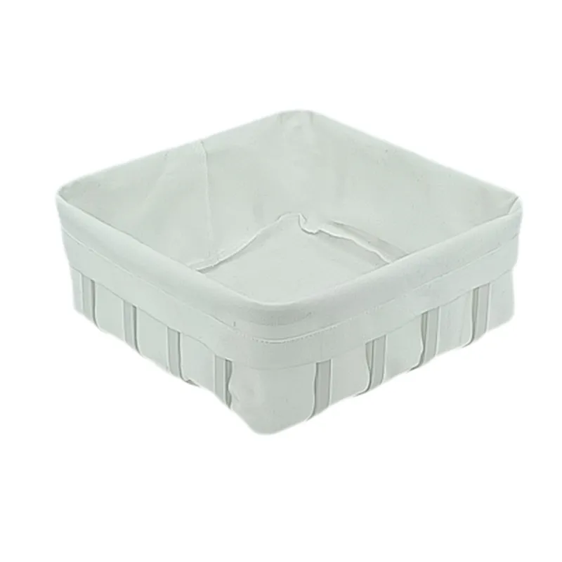 Metal with Fabric insert Mondern Bread Basket Stainless Steel  
Size: 22X22X9CM