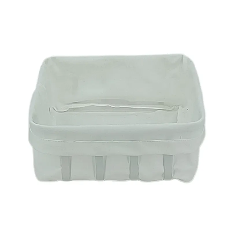 Metal with Fabric insert Mondern Bread Basket Stainless Steel  
Size: 22X22X9CM