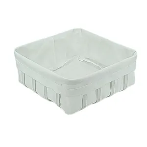 Metal with Fabric insert Mondern Bread Basket Stainless Steel  
Size: 22X22X9CM